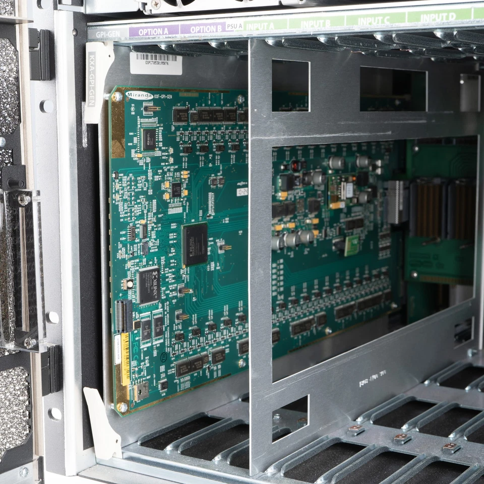 KXA-FR7 Kaleido-X Chassis w/ 2 PSUs & KXA-GPI-GEN Board by Miranda - Image 3 of 4