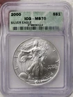 2000 American Eagle Silver Dollar ICG MS70--valued At $3350! 🔥 🔥