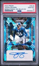 2023 Prizm Sensational Signatures Blue Ice /99 Auto Jason Sehorn Graded PSA 10