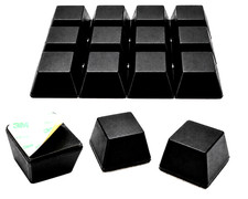 1/2" Tall x 3/4" Square Rubber Feet with 3M Adhesive for Bench Top Electronics