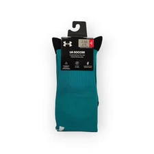 UA Soccer Over-The-Calf Socks M-7-8.5/ W 6-10 Teal