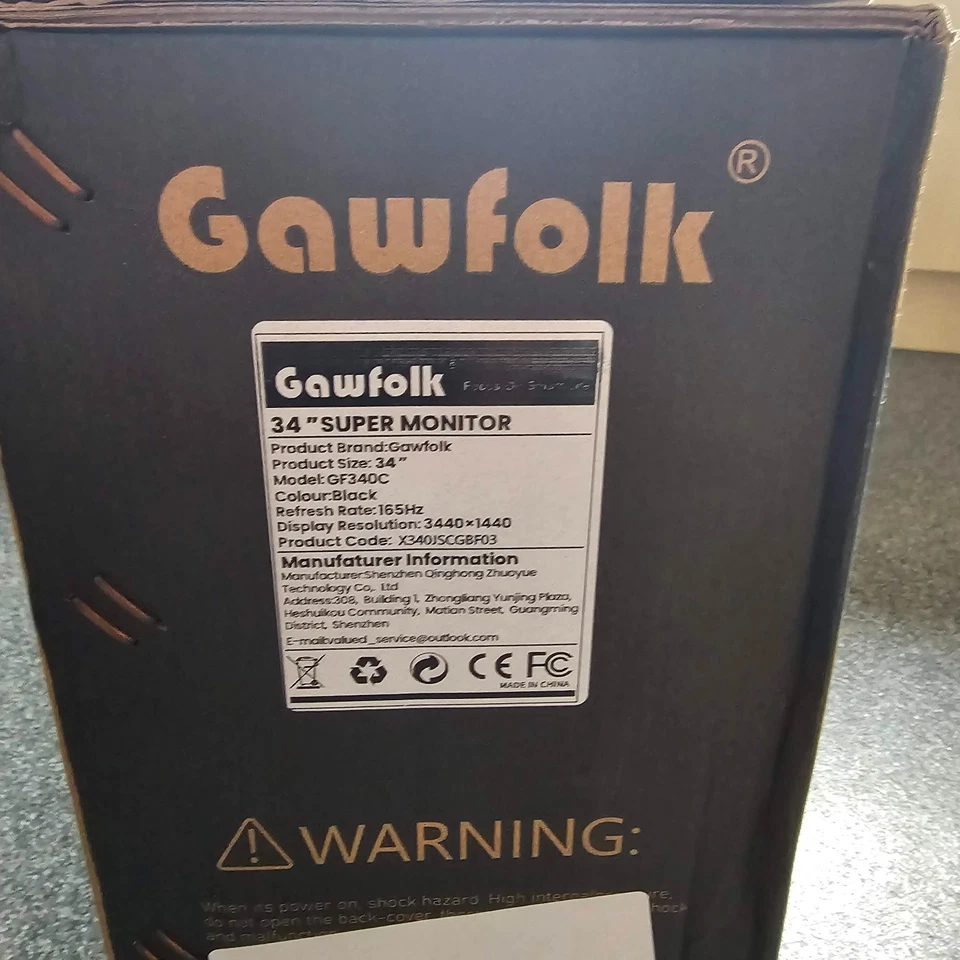 Gawfolk Curved Gaming Monitor 165Hz 34-inch Ultra Wide 4K 3440x1440P 1ms 1500R - Image 4 of 4