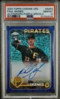 2024 Topps Chrome Update Paul Skenes Purple Speckle Auto /299 PSA 10 Gem Mint RC