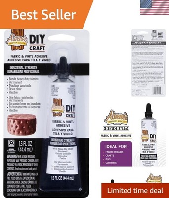 Aleene s 1.5 oz DIY Fabric & Vinyl Craft Glue - Clear, Quick Dry, Permanent Bond
