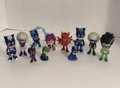 PJ Masks Figure Lot Just Play Figures Cake Toppers 3-1/2  Frog Box Lot Of 11