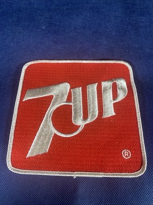 7 UP Square Patch Red & White 5.5 Inches
