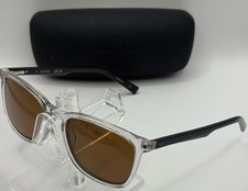 Nautica N8171 909 Clear Frame Brown Lens Sunglasses 55mm w/ Original Case