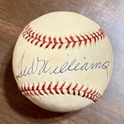 Ted Williams Signed Autographed American League Baseball Boston Red Sox HoF