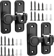 2PCS Barn Door Lock,Heavy Duty Sliding Door Latch Hardware Dual Gate Latches,Hom