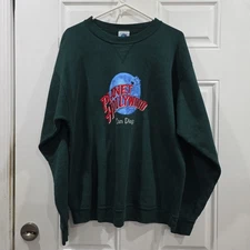 Vintage Planet Hollywood San Diego Pull Over Sweatshirt Men’s Large Green 