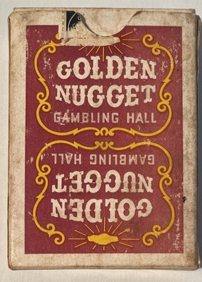 Vintage Golden Nugget Gambling Hall Red Playing Cards, In Box, 54