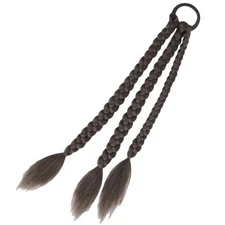 Long Synthetic Braided Ponytail Extension Hair Tie High Temperature Fiber