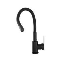 Einhandmischer Stand Wasserhahn Flexauslauf KüChenarmatur Hochdruck Schwarz