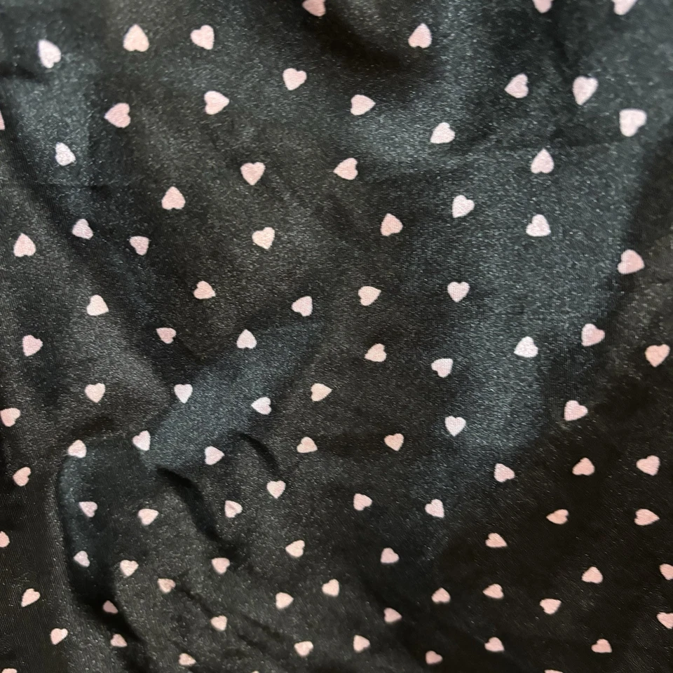 Giligan O’Malley Mujer Camisola Dormir Top Correas Negro Rosa Corazones Encaje XL Foto 4 de 4