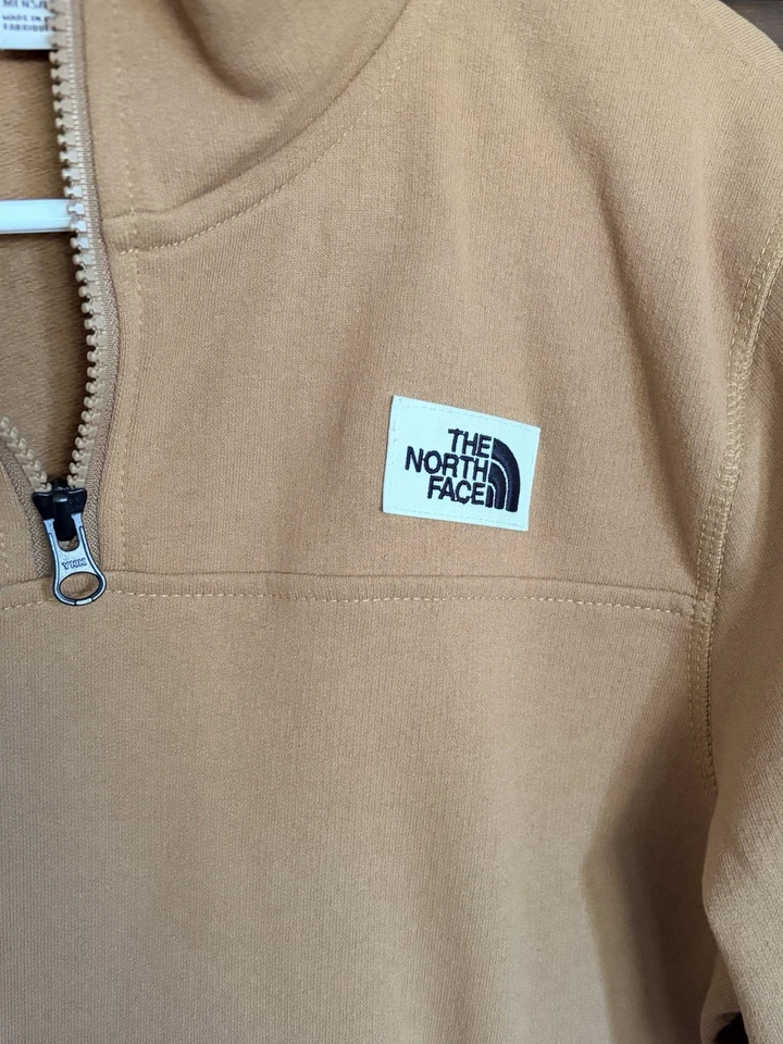 Sudadera con parche 1/4 cremallera The North Face Heritage nueva sin etiquetas, talla pequeña, color: marrón Foto 2 de 4