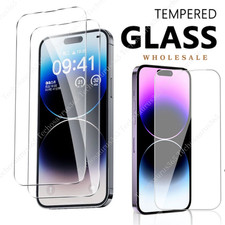 Tempered Glass Screen Protector Lot For iPhone 17 16 15 14 13 12 11 Pro Max X XR