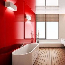 Red Pearl 1m x 2.4m x 10mm, Easy to Install Waterproof Bathroom wall panels