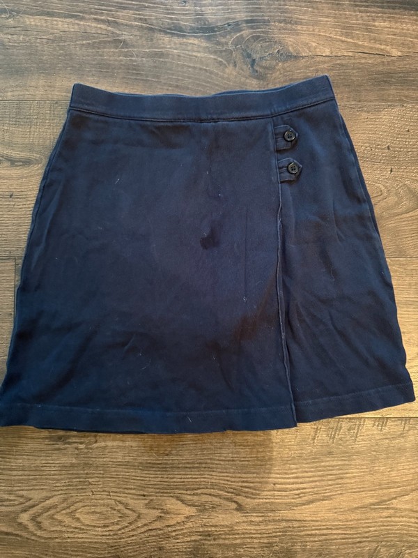 Girls Size 12 Lands End Navy Uniform Skort Skirt