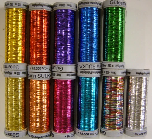 Gutermann Sulky Sliver Metallic Thread 200m spool