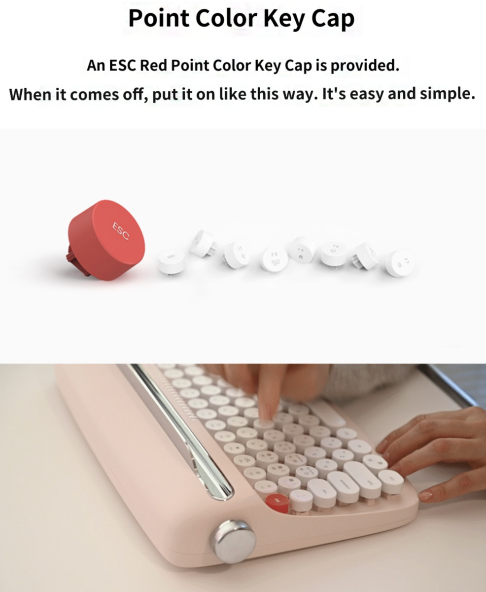 Actto Retro Mini Bluetooth Multi-Pairing Wireless Keyboard / B303