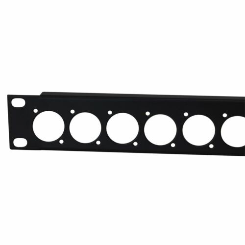 "Pannello rack resistente 1U nero singolo spazio con linguaggio XLR RJ45 ritagli 19" - Foto 3 di 4