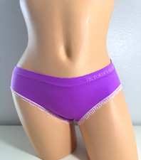 NWT VICTORIA'S SECRET PANTY LACE LOW RISE UNDERWEAR HIPHUGGER BRIGHT PINK MEDIUM