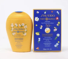 Shiseido Tory Burch Ultimate Sun Protection Lotion SPF 50 5oz/150ml New With Box