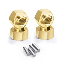 Brass 7mm Wheel Hubs Hex Extended Adapter for Axial SCX24 RC Crawler Car Parts