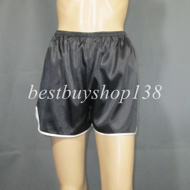 Womens Anti-Static Satin Half Slip Pettipants Length Hot Shorts Loose Bloomer - Image 4 of 4