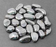 8 oz Hematite Tumbled Stones: 'A' Grade Natural Polished Crystals 1/2 lb Bulk