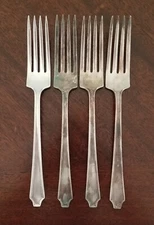 Lot of 4 1847 Rogers Bros. Silverplate "Legacy" Dinner Forks 7 5/8"