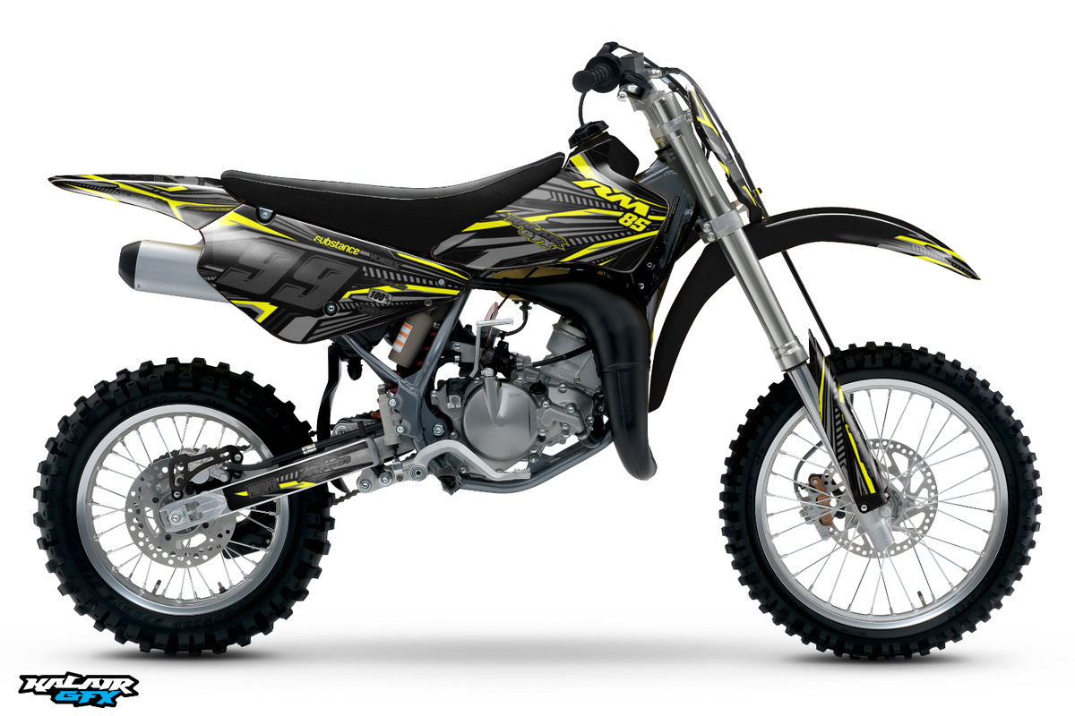 Graphics Kit for Suzuki RM85 (2001-2023) RM 85 PRIME-yellow