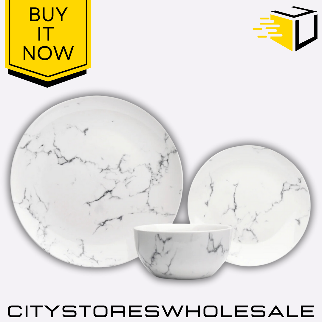 Asda Marble Effect Dinner Set 12pc Marble Dinner Set Sabichi