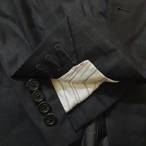 Hickey Freeman Loro Piana Mens Sport Coat Blazer Suit Jacket 39S 43" Gray USA - Picture 11 of 17