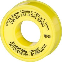 Fermit 10 X Ptfe-Gewindedichtband Grp (Grobgewinde) Gelber Kern/Gelbe HüLle
