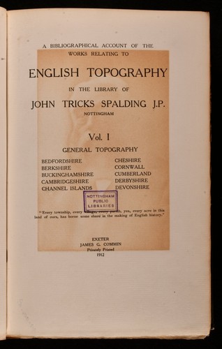 1912-3 5vol A Bibliographical Account of the Works Relating to English Topogr... - Picture 8 of 10