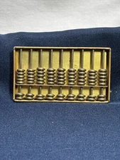 Vintage Miniature Brass Abacus Hong Kong