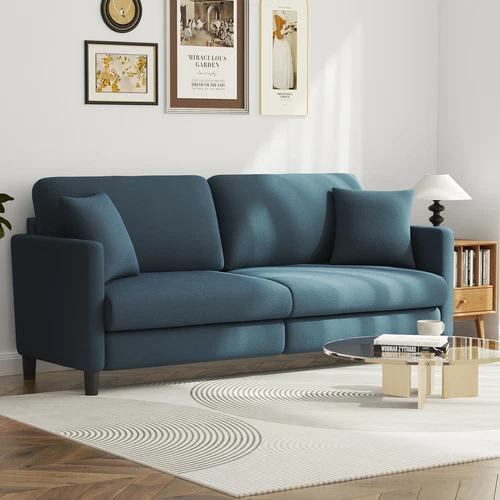 2/3 Seater Teddy Velvet Sofa with 2 Pillows Modern Couch Love Seat Settee Home - Picture 64 of 126