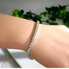3Mm Round Cut Lab Created Diamond Women's Tennis Bracelet 14K White Gold Plated