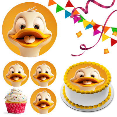 Ente Entlein Tortenaufleger Party Deko essbar Geburtstag Geschenk Feier Cupcake
