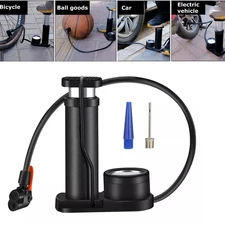 Portable Mini Bike Foot Activated Pump Bicycle Tire Air Pump with Pressure Gauge