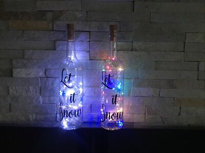 WEIHNACHTSBELEUCHTUNG LED FLASCHE. Let it snow. Eine geliefert.
