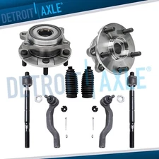 8pc Front Wheel Hub & Bearing Tierod End Kit for 2006-2014 2015 2018 Toyota Rav4