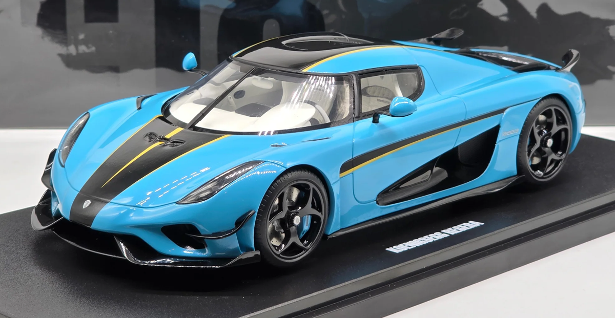 Miniature Koenigsegg Regera 2018 Baby Blue - GT Spirit 1/18 GT881