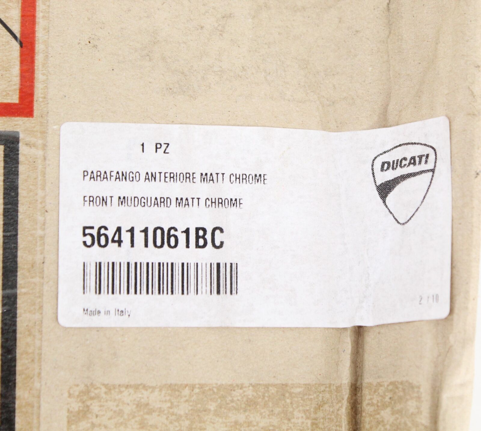 Ducati Front Fender (Matte Chrome) Part Number - 56411061BC