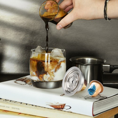Adaptador de cápsula de café filtro convertidor de cápsulas de acero inoxidable para Nespresso Vertuo - Imagen 9 de 22