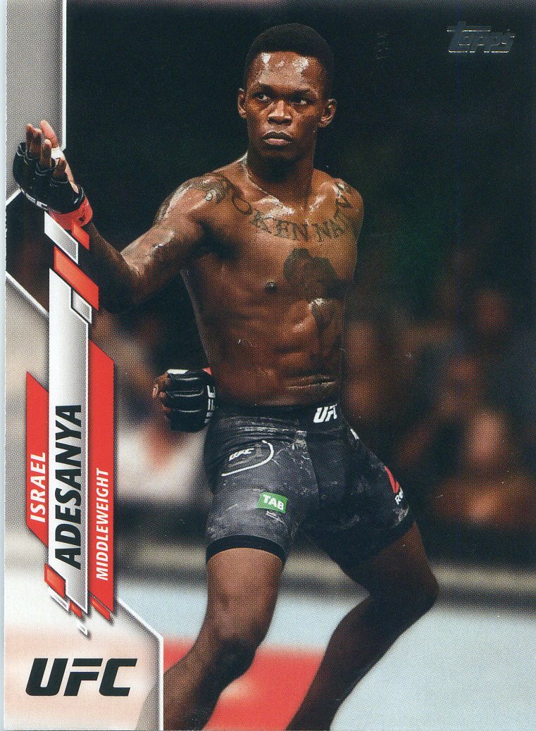 2020 Topps UFC ISRAEL ADESANYA MMA Fighter Base Card No 75