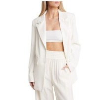 Naked Wardrobe White Button Up Blazer S Nwt