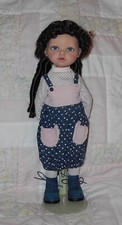 Monique BRIGITTE Doll Wig SZ 8/9 DK BROWN Old Fashioned Braided Up Do/Curls NWT