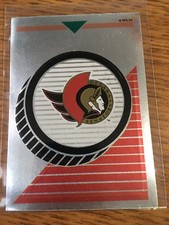 PANINI HOCKEY 1993-94 OTTAWA SENATORS TEAM LOGO STICKER CARD EXCELLENT